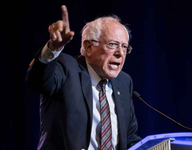 Bernie Sanders while giving a speech. career, personal life, earning, net worth